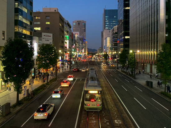 広島市袋町の夕景